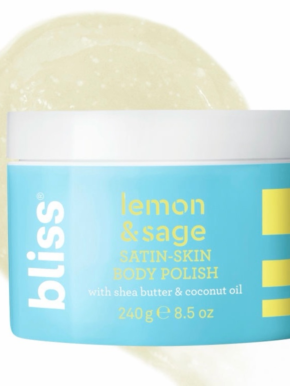 BLISS Lemon & Sage Satin Skin Body Polish w/ Shea Butter & Coconut Oil 8.5 oz
